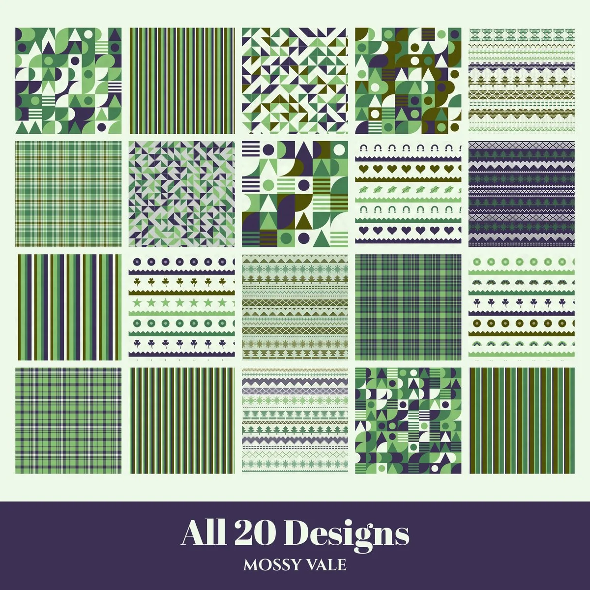 Mossy Vale Digital Paper Pack preview 2