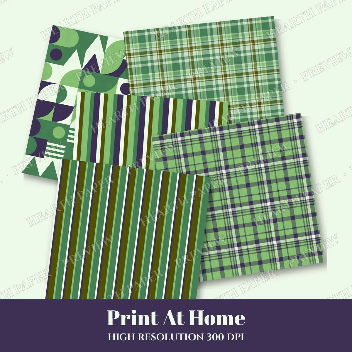 Mossy Vale Digital Paper Pack preview 3