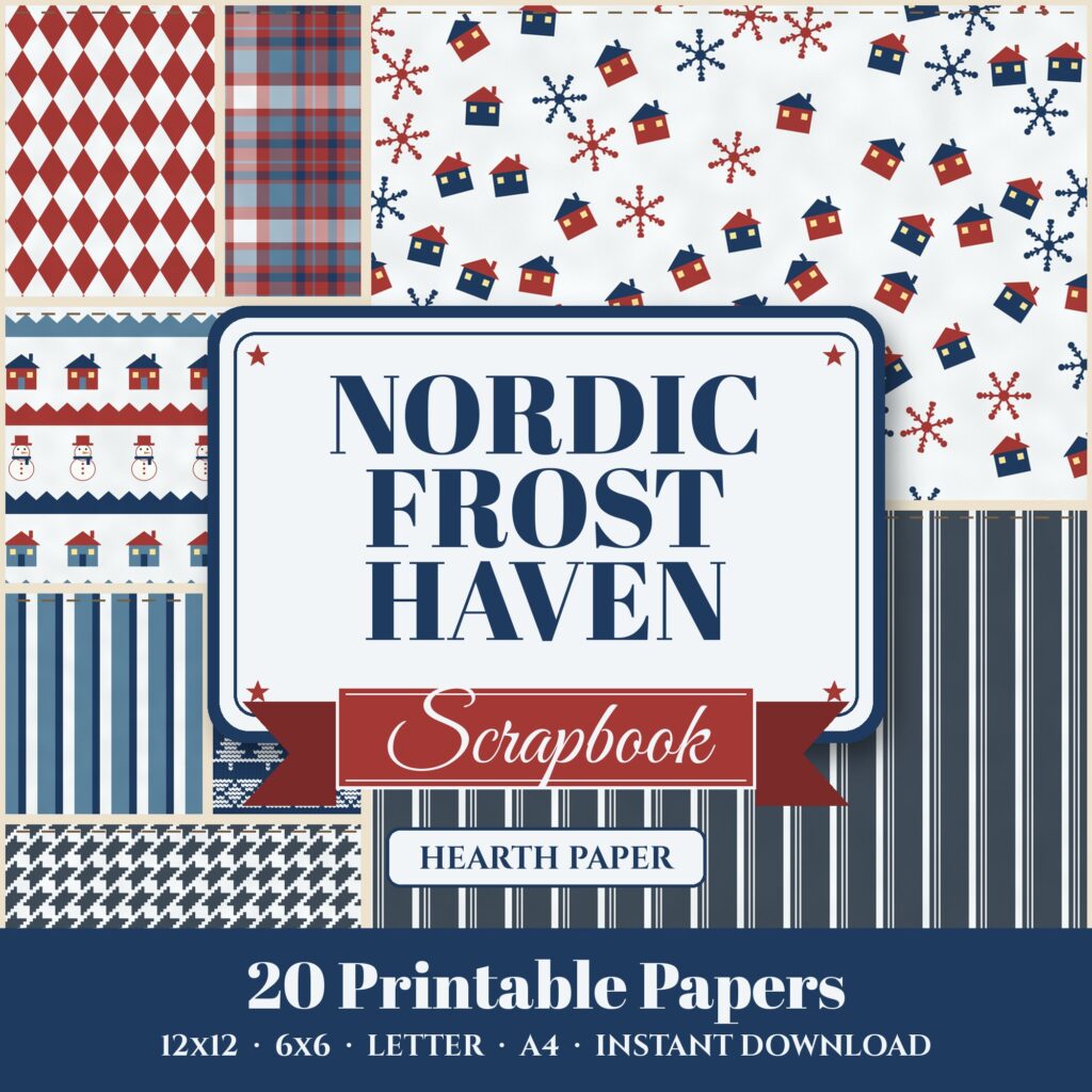 Nordic Frost Haven Digital Paper Pack cover