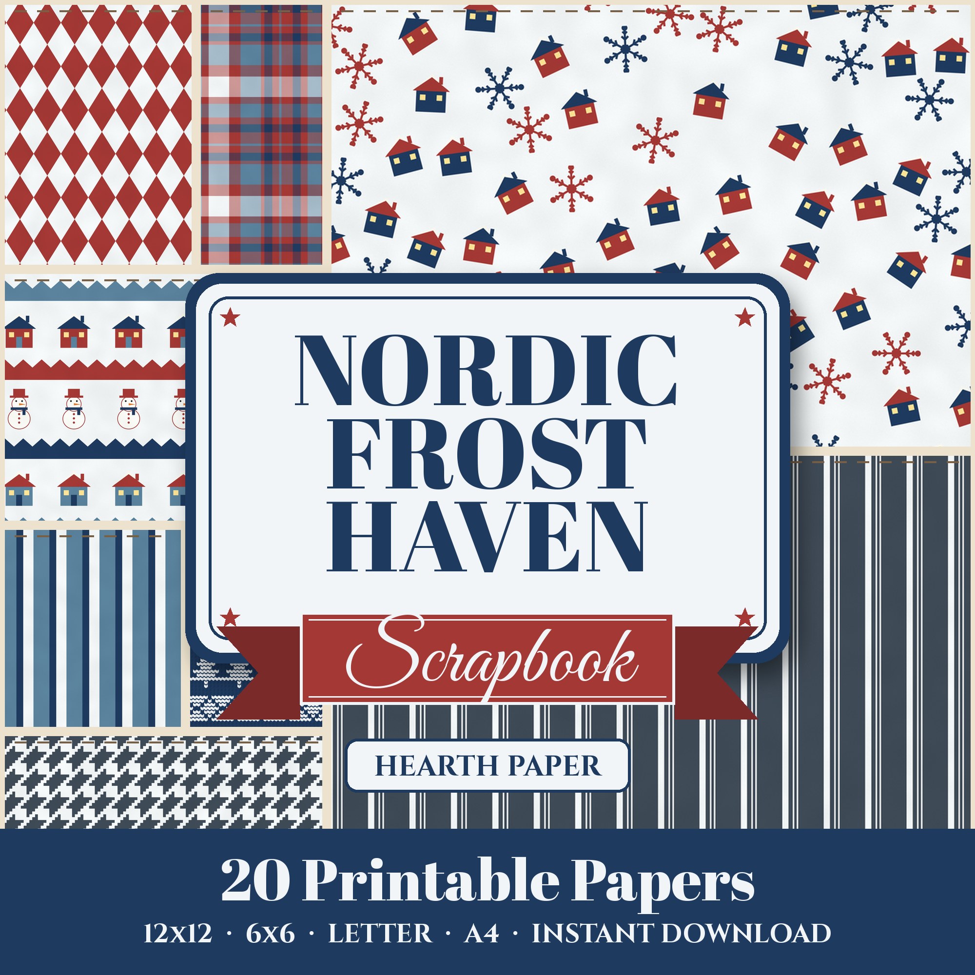 Nordic Frost Haven Digital Paper Pack cover
