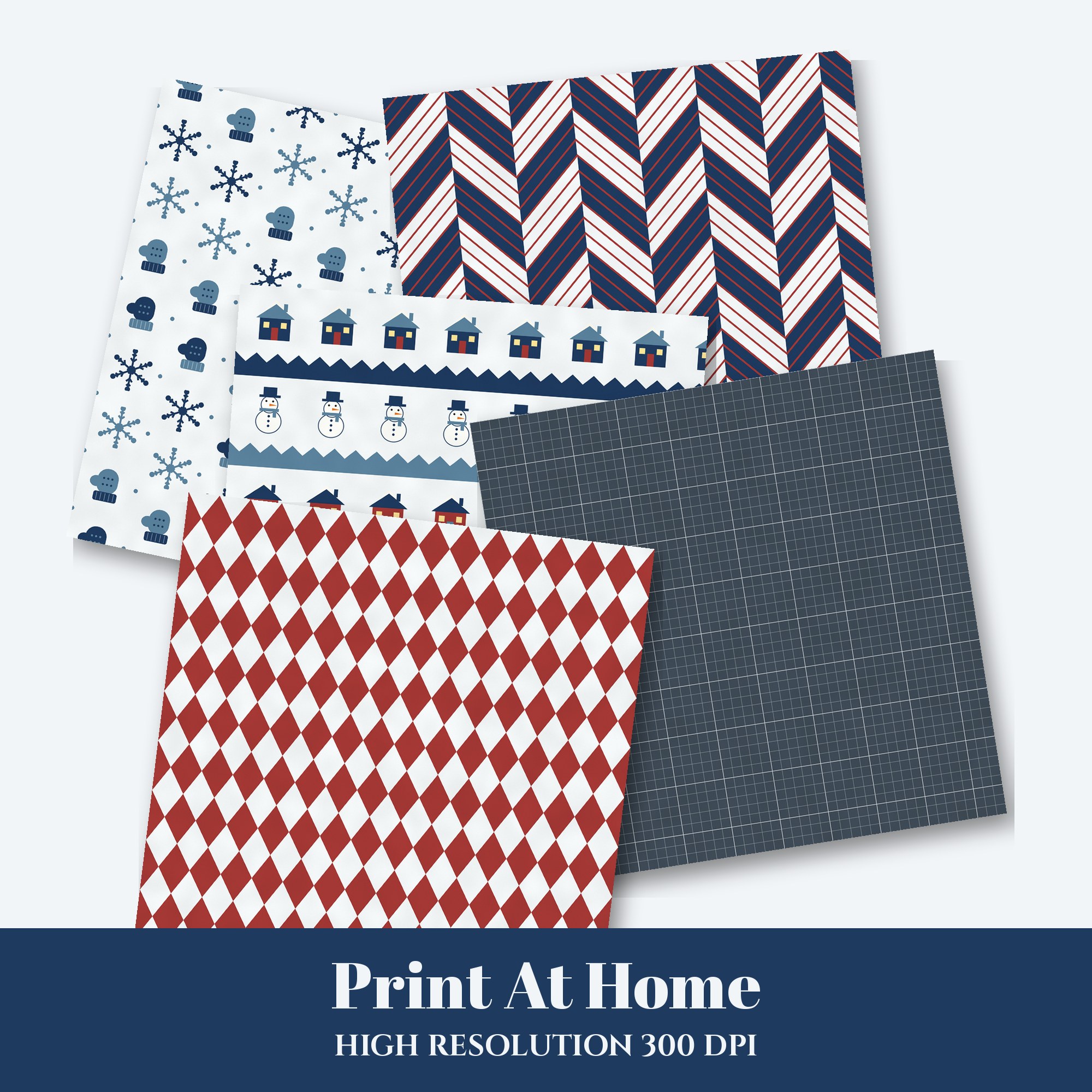 Nordic Frost Haven Digital Paper Pack preview 3