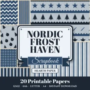 Nordic Frost Haven Digital Paper Pack