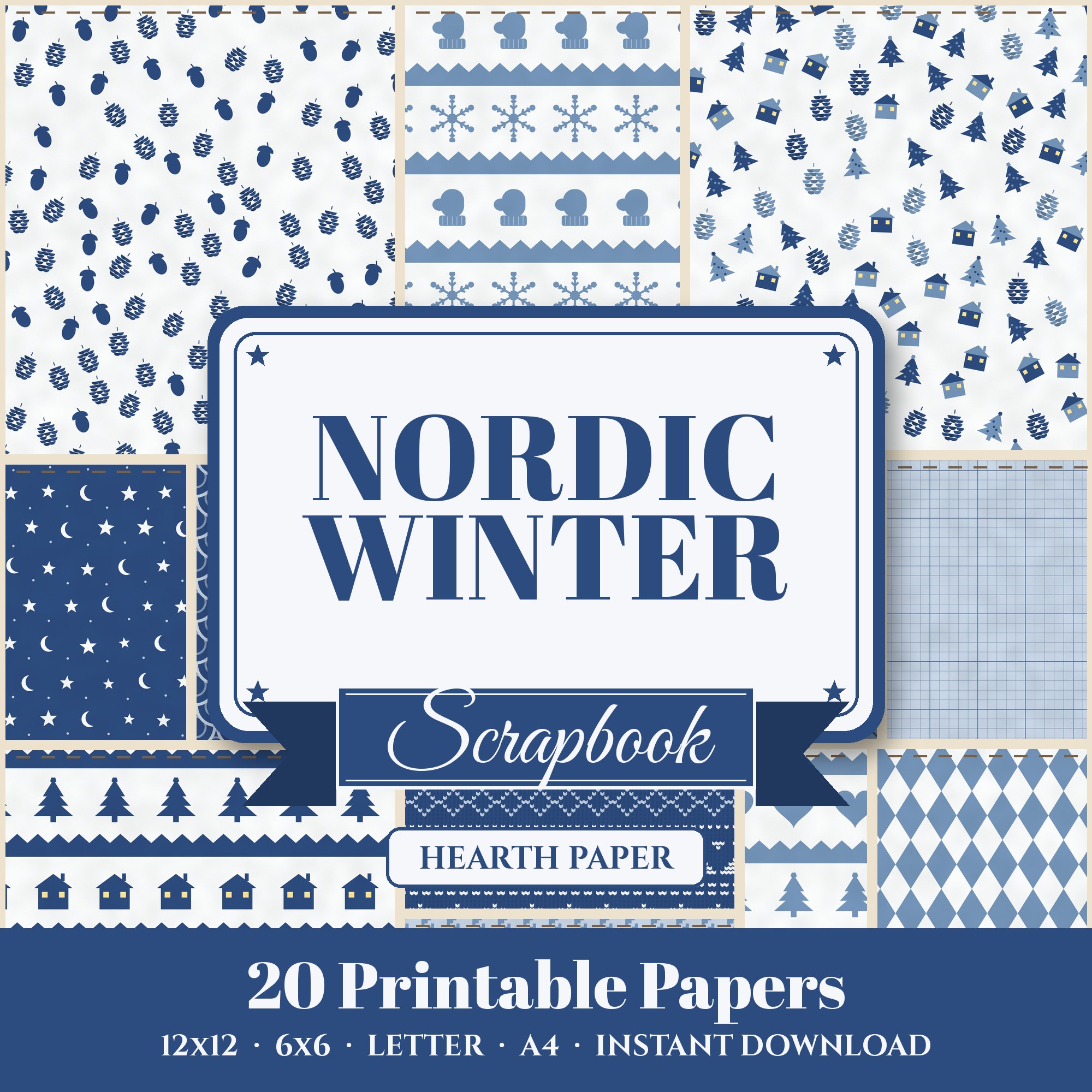 Nordic Winter Digital Paper Pack cover