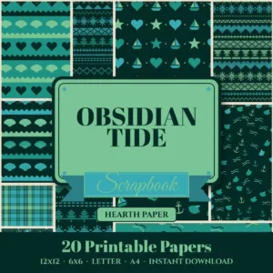 Obsidian Tide Digital Paper Pack cover