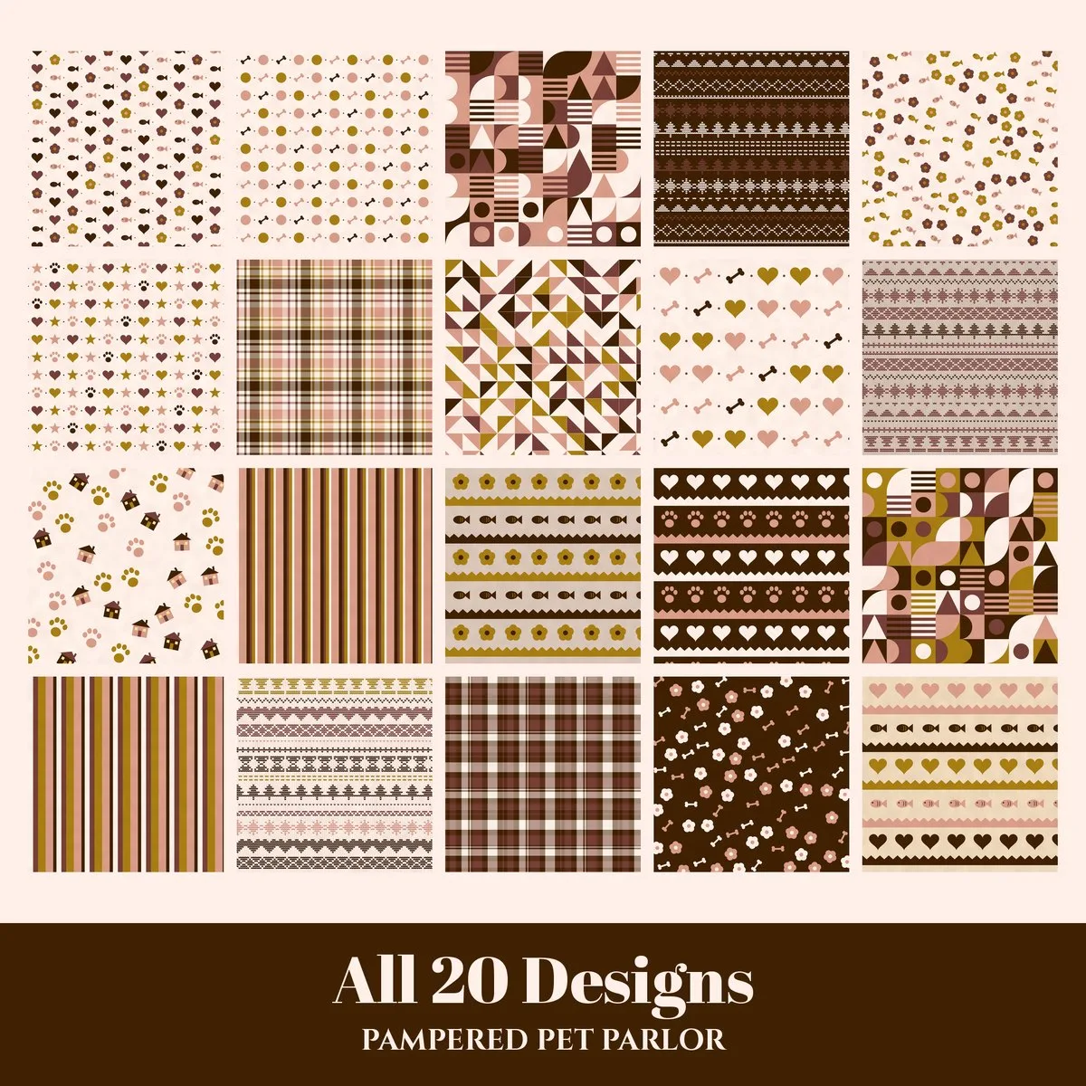 Pampered Pet Parlor Digital Paper Pack preview 2