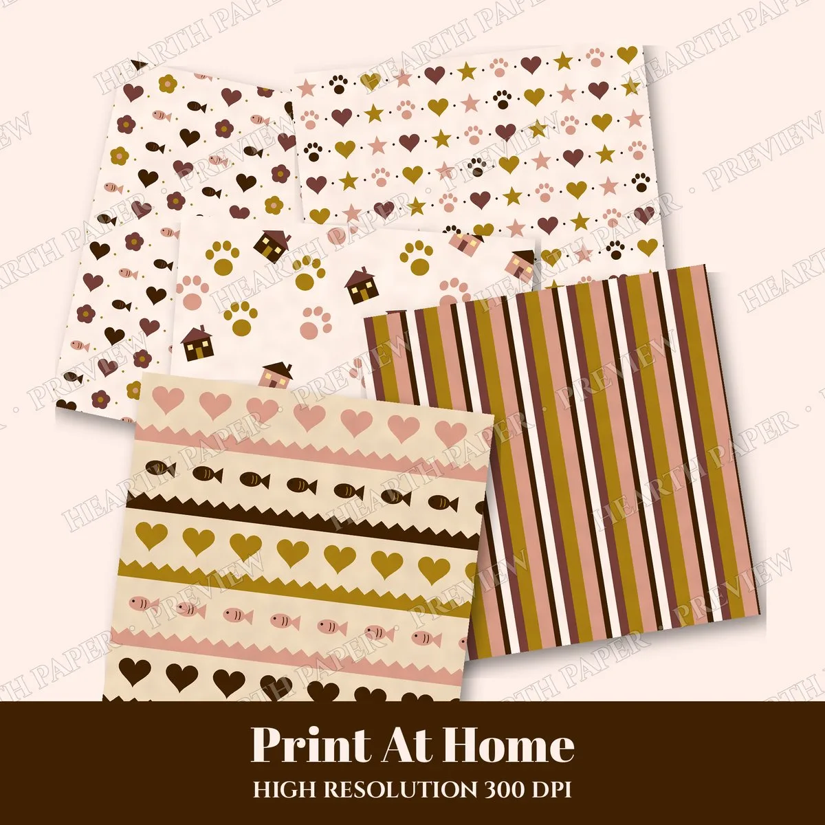 Pampered Pet Parlor Digital Paper Pack preview 3