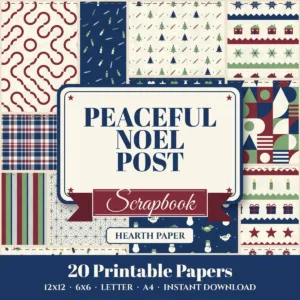 Peaceful Noel Post Digital Paper Pack
