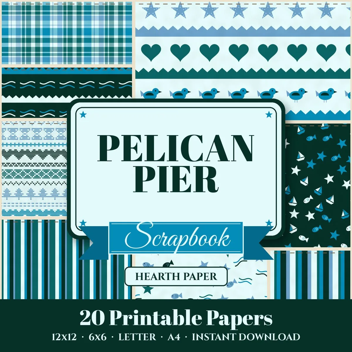 Pelican Pier Digital Paper Pack cover