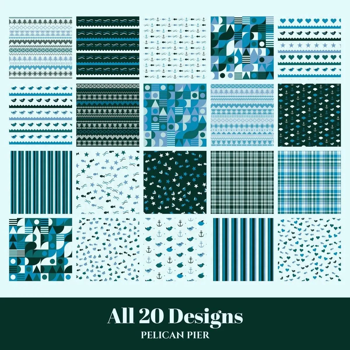 Pelican Pier Digital Paper Pack preview 2