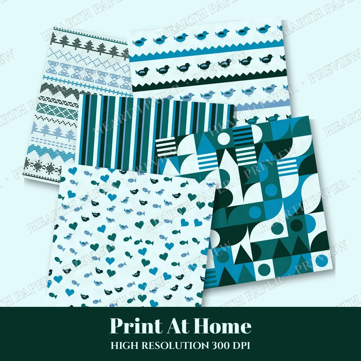 Pelican Pier Digital Paper Pack preview 3