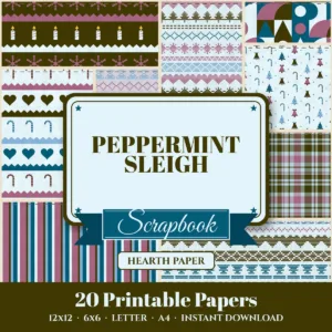 Peppermint Sleigh Digital Paper Pack cover