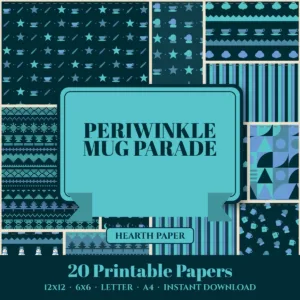 Periwinkle Mug Parade Digital Paper Pack cover