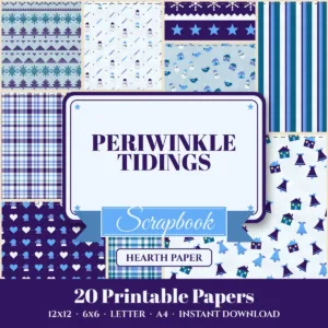 Periwinkle Tidings Digital Paper Pack cover