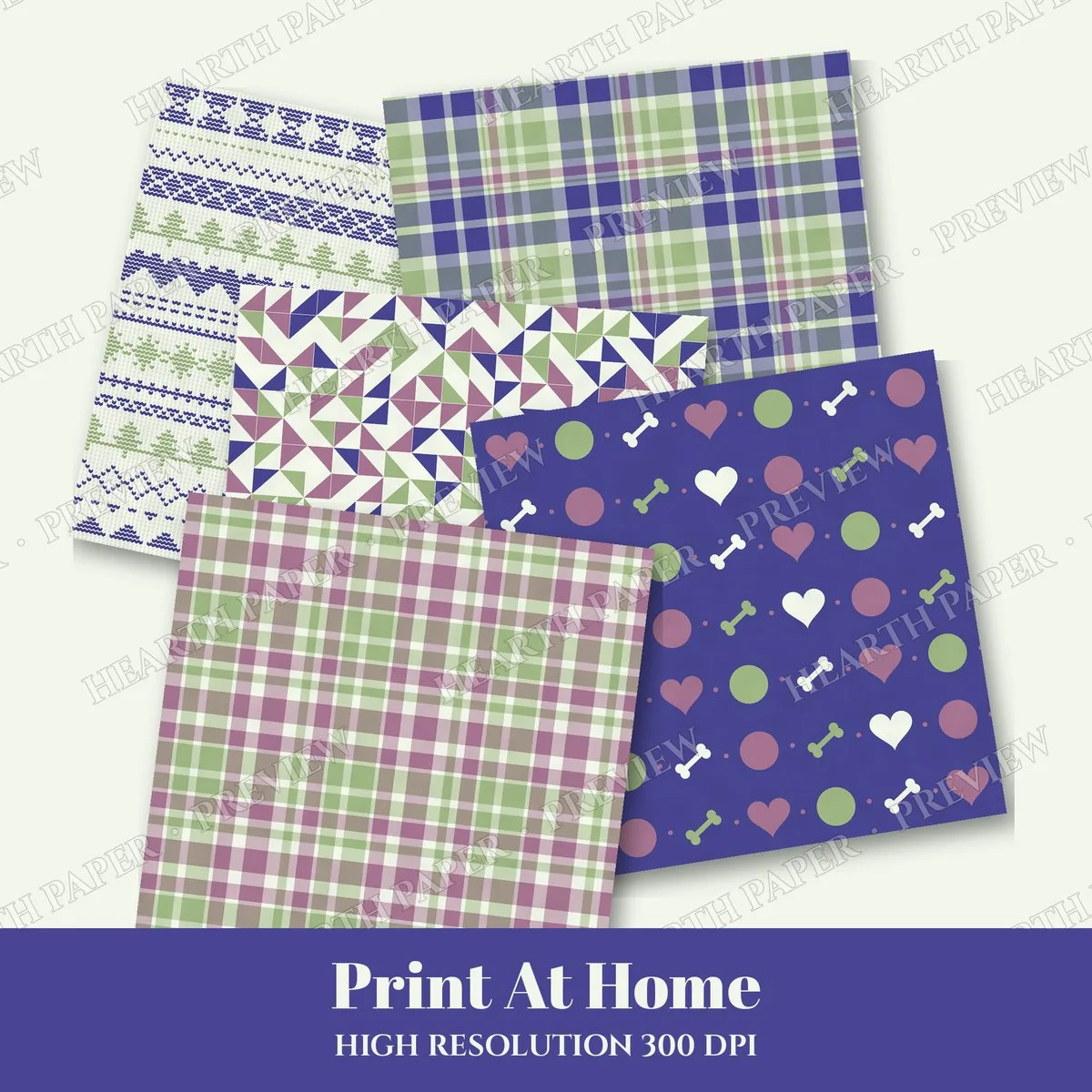 Playful Whiskers Digital Paper Pack preview 3