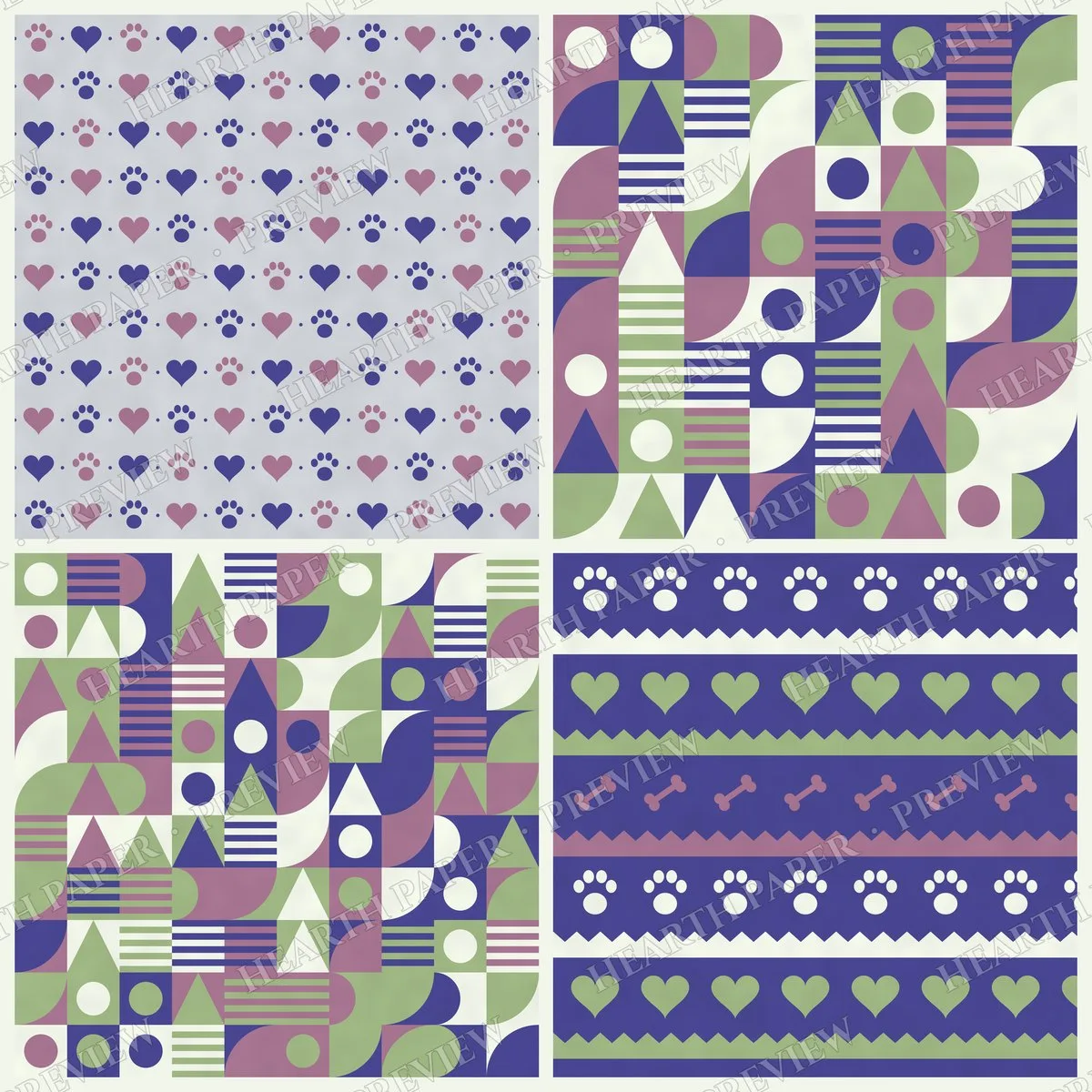 Playful Whiskers Digital Paper Pack preview 5