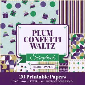Plum Confetti Waltz Digital Paper Pack