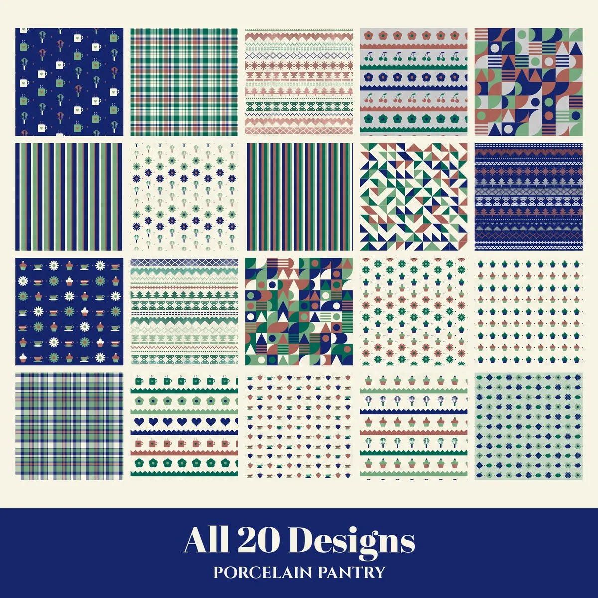 Porcelain Pantry Digital Paper Pack preview 2