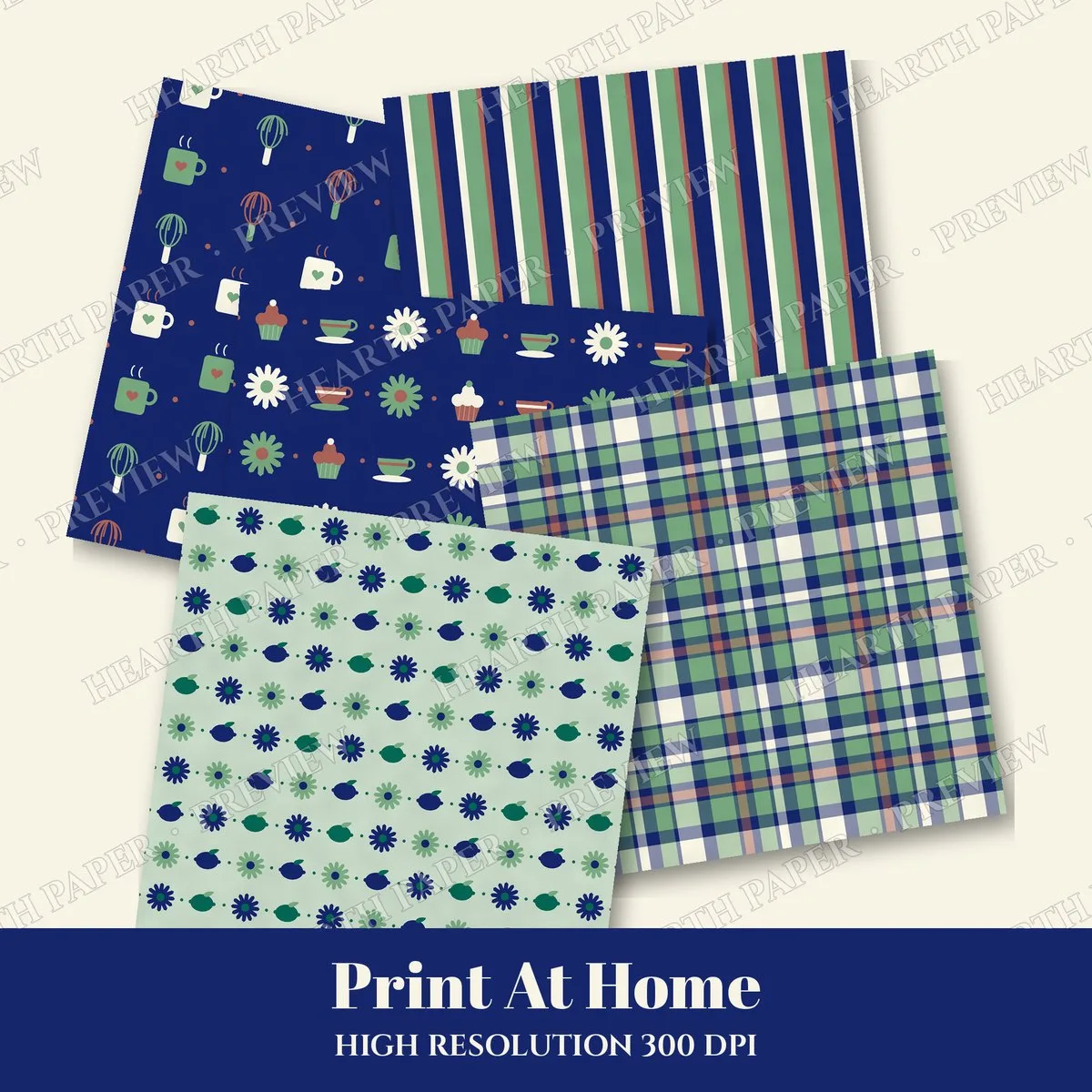 Porcelain Pantry Digital Paper Pack preview 3
