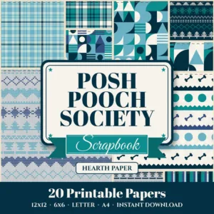 Posh Pooch Society Digital Paper Pack cover