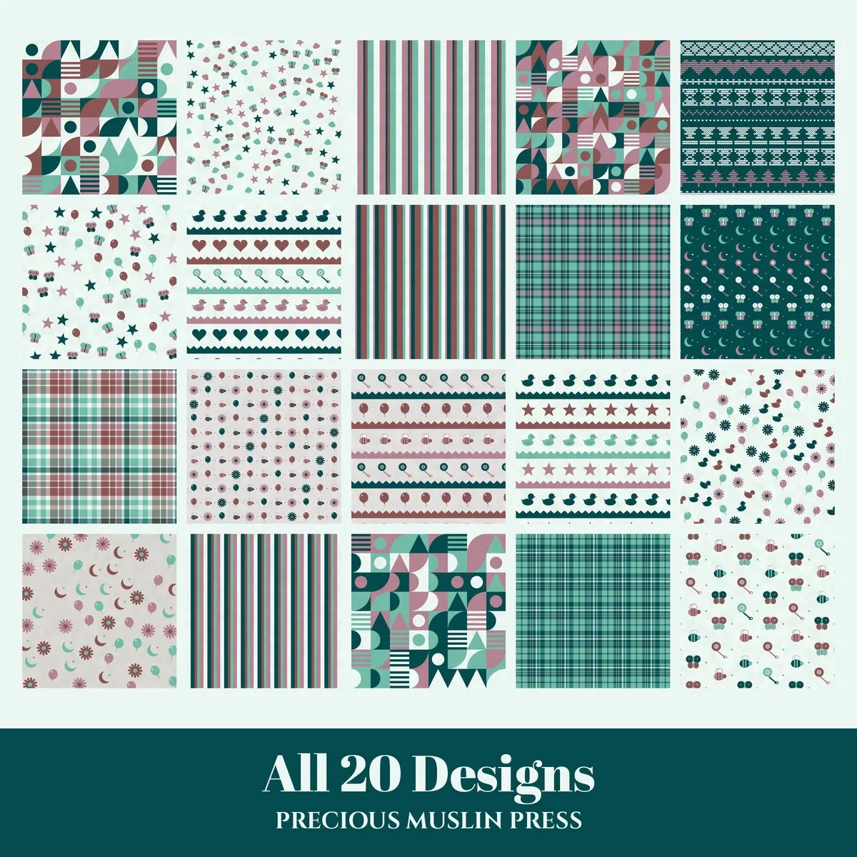 Precious Muslin Press Digital Paper Pack preview 2