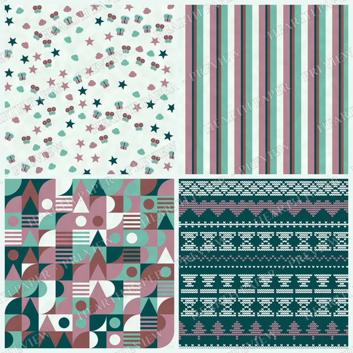 Precious Muslin Press Digital Paper Pack preview 5