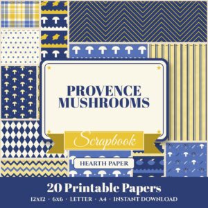 Provence Mushrooms Digital Paper Pack cover