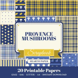 Provence Mushrooms Digital Paper Pack