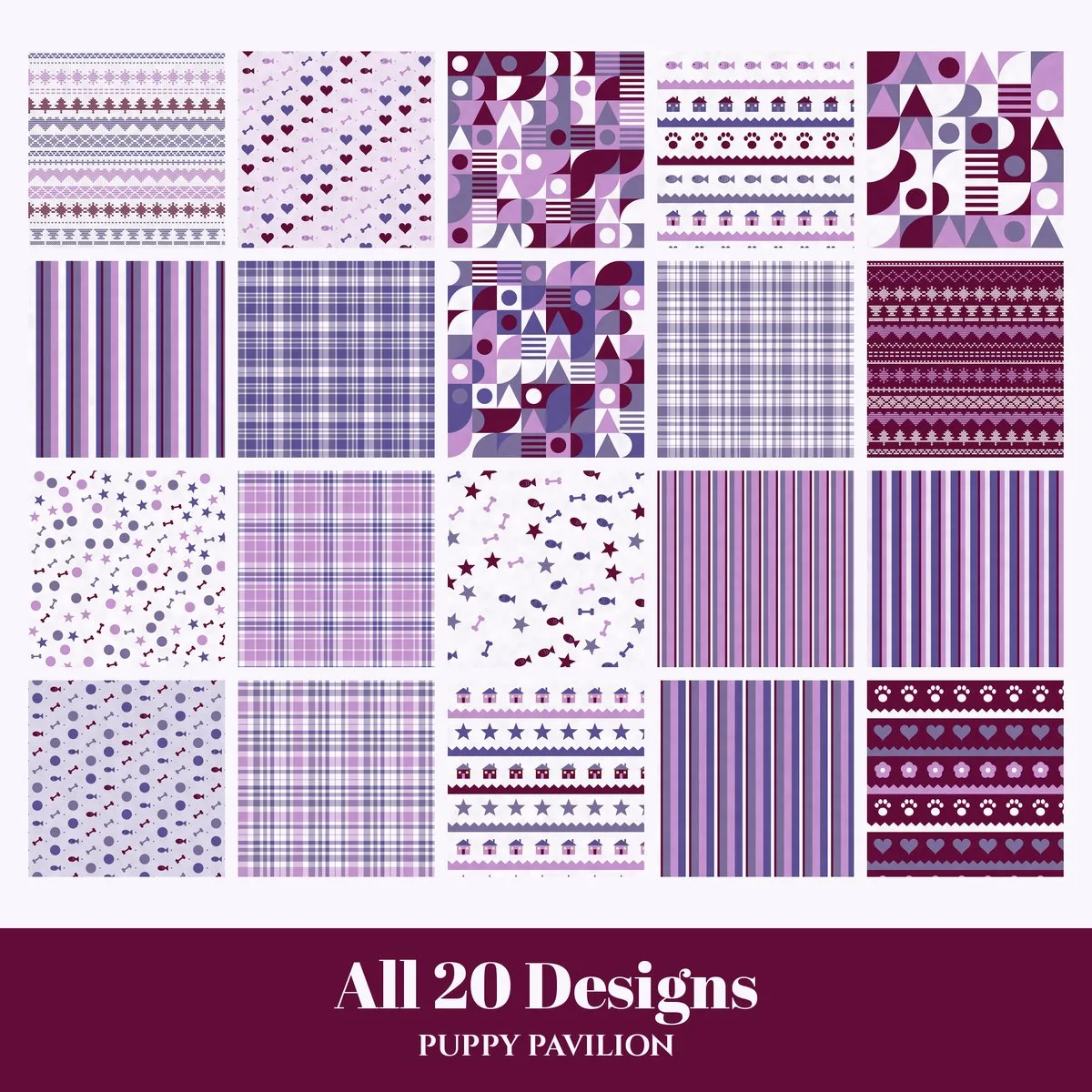 Puppy Pavilion Digital Paper Pack preview 2