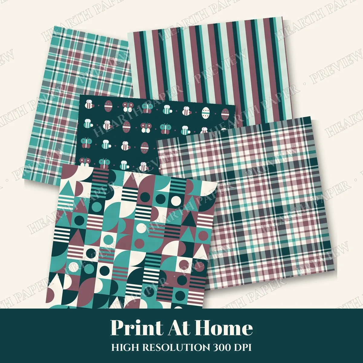Riverbank Warren Digital Paper Pack preview 3