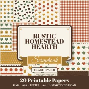 Rustic Homestead Hearth Digital Paper Pack cover