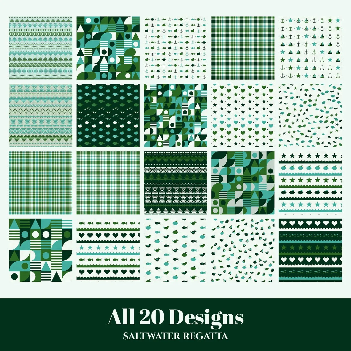 Saltwater Regatta Digital Paper Pack preview 2