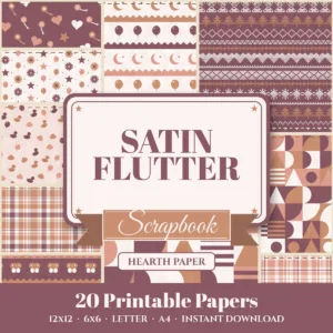 Satin Flutter Digital Paper Pack cover