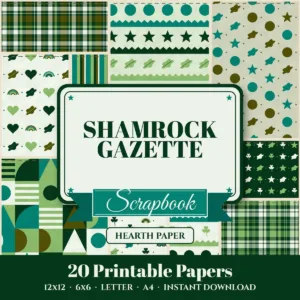 Shamrock Gazette Digital Paper Pack cover