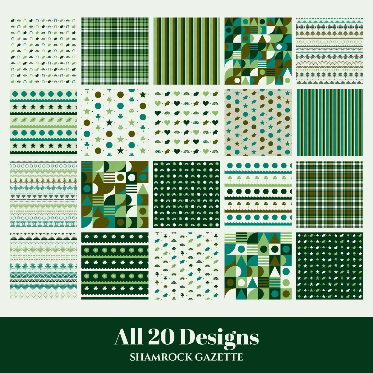 Shamrock Gazette Digital Paper Pack preview 2