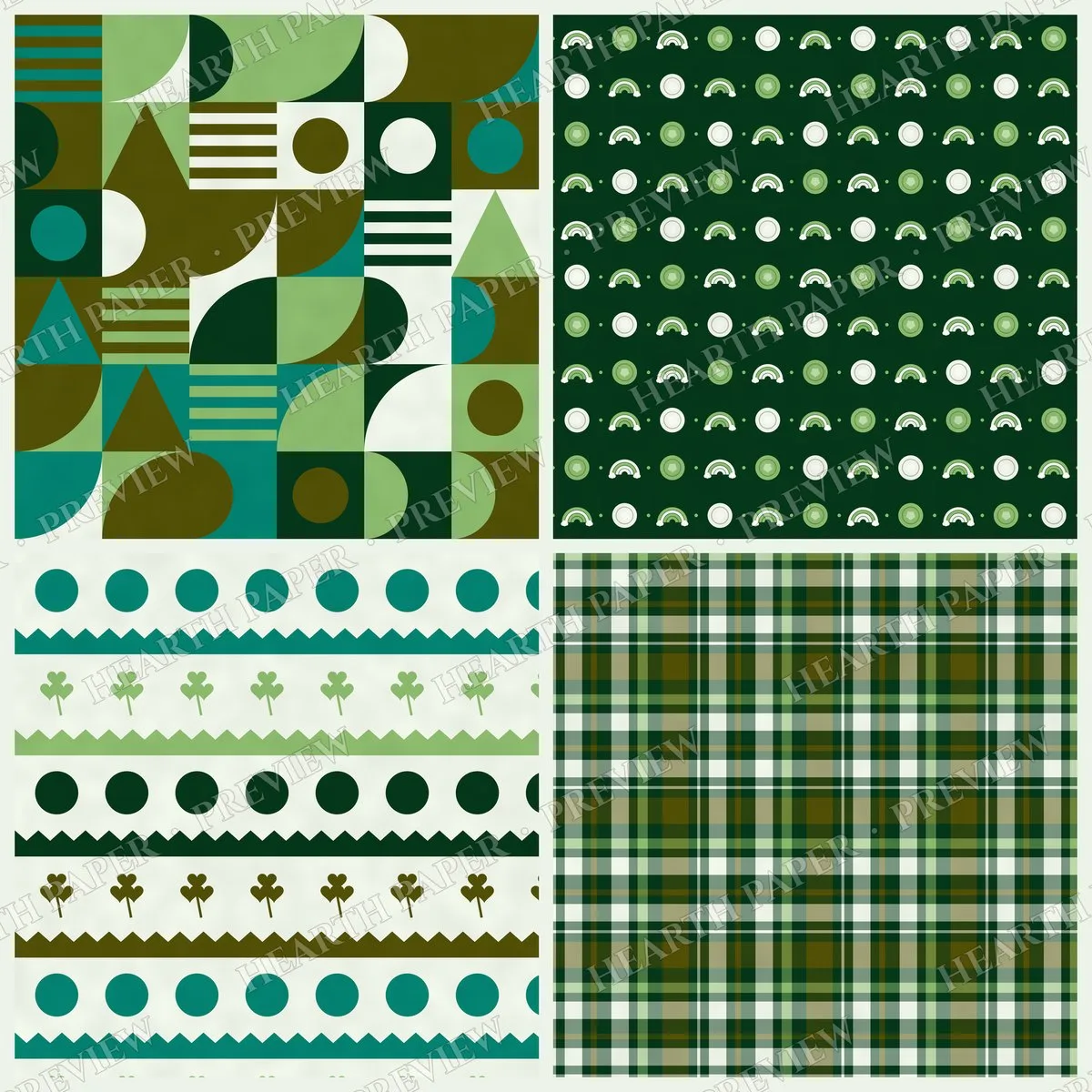 Shamrock Gazette Digital Paper Pack preview 6