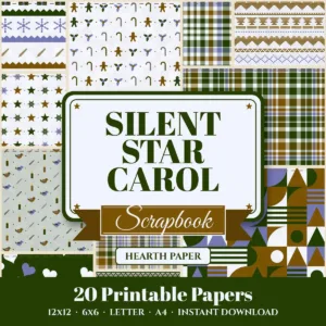 Silent Star Carol Digital Paper Pack