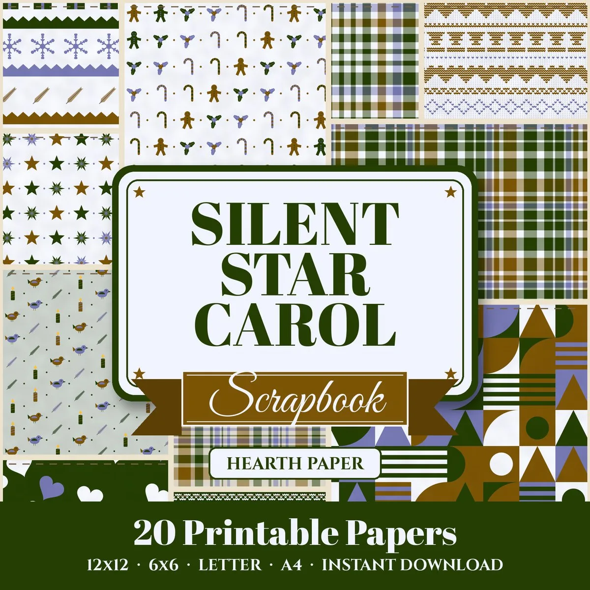 Silent Star Carol Digital Paper Pack cover
