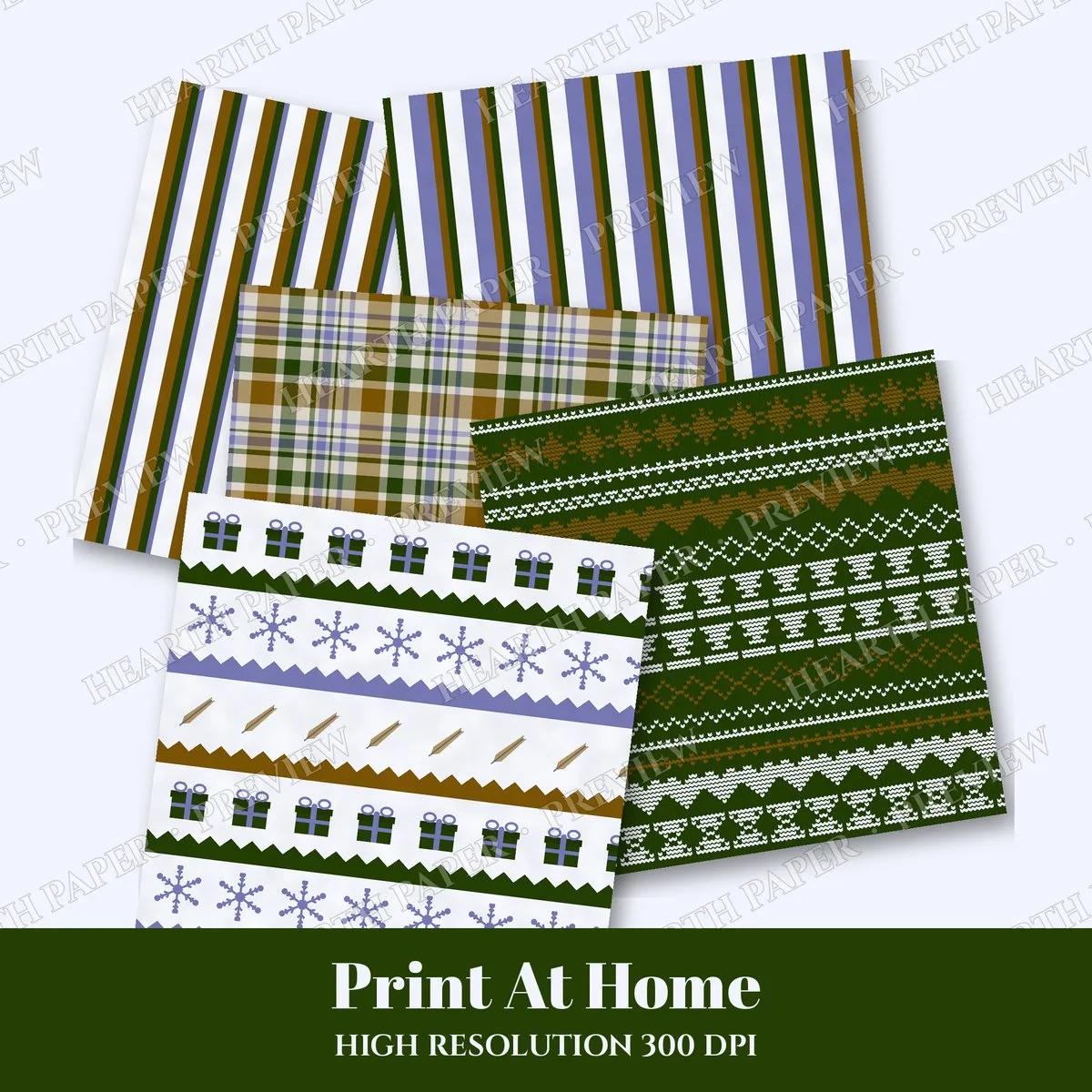 Silent Star Carol Digital Paper Pack preview 3