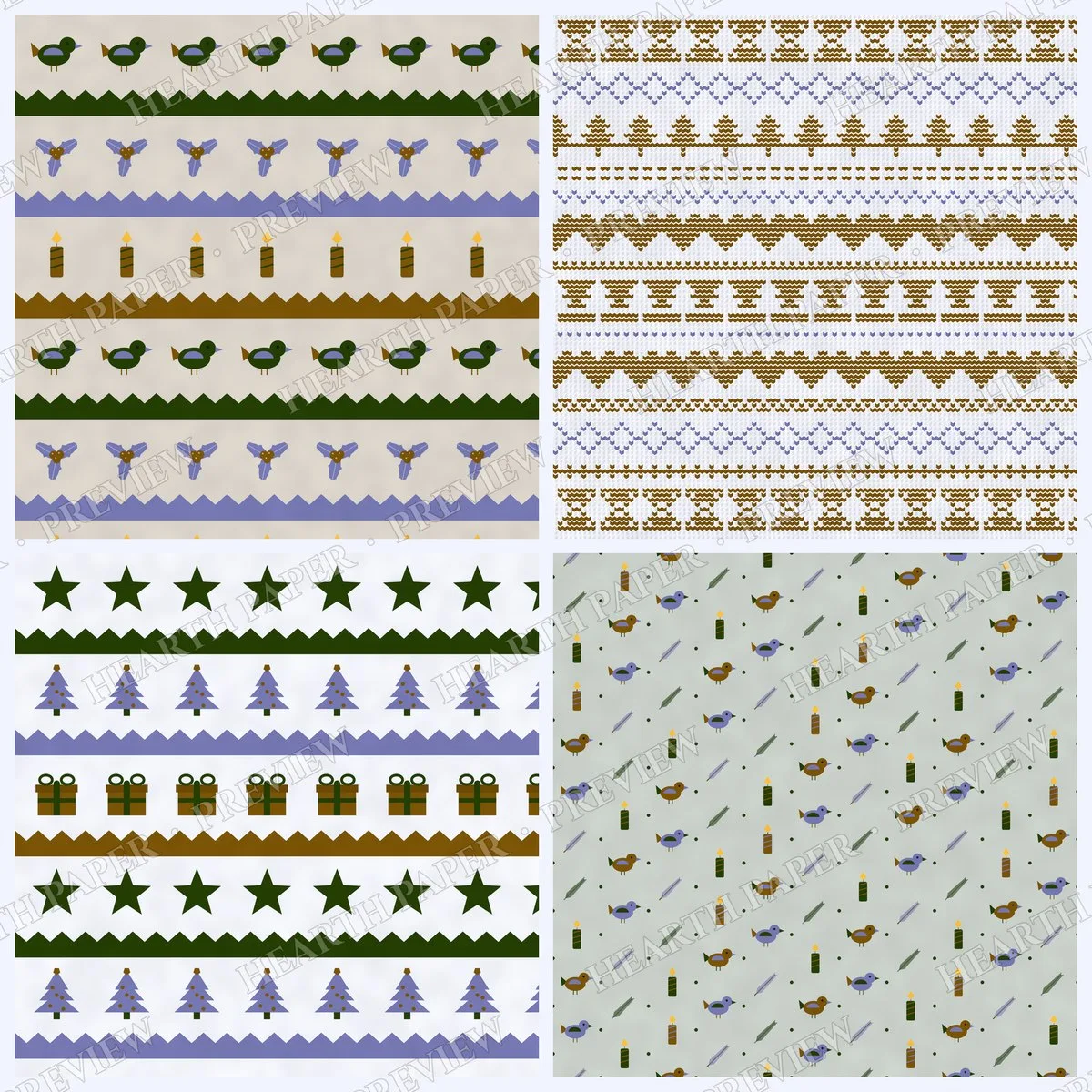 Silent Star Carol Digital Paper Pack preview 5