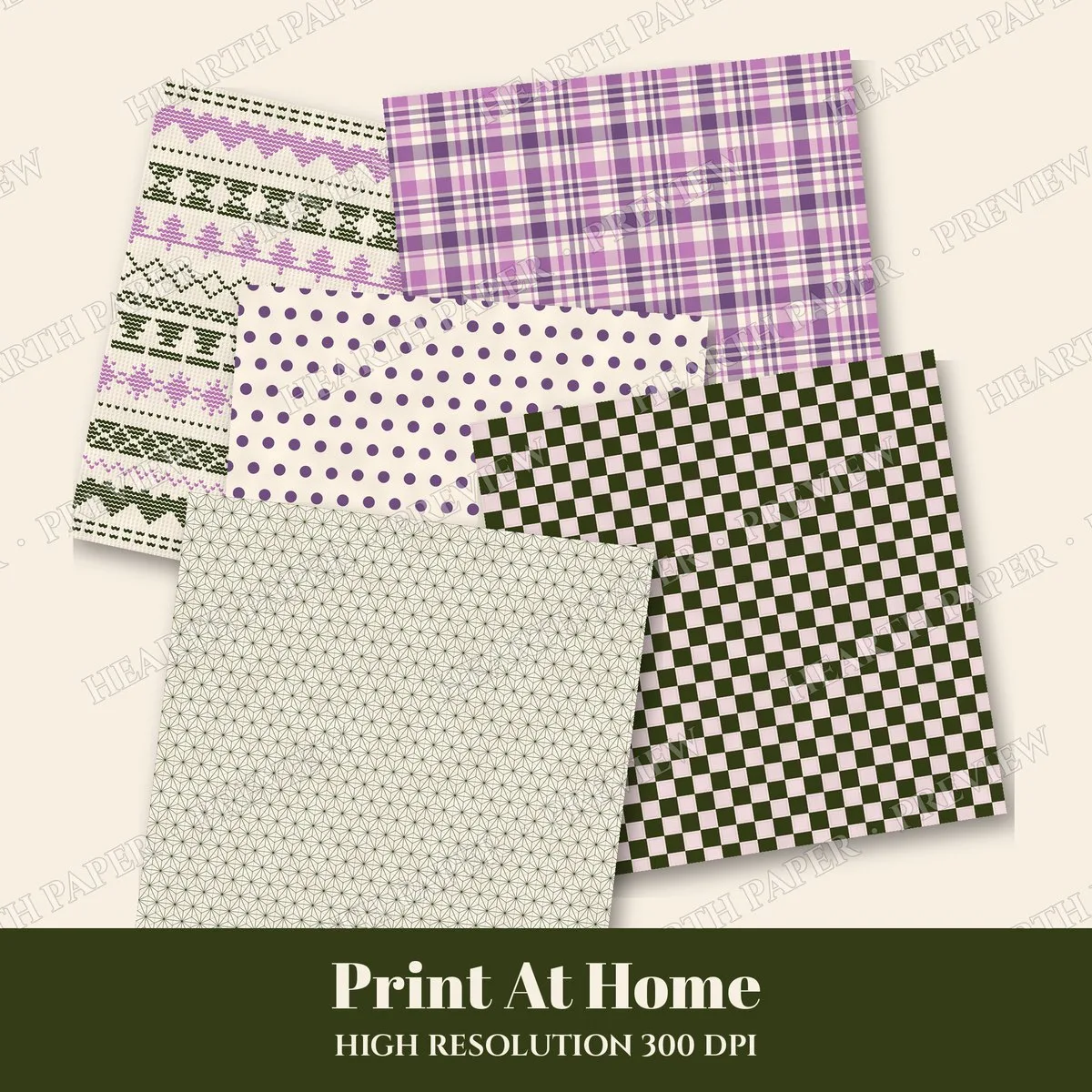 Slate Pink Envelope Digital Paper Pack preview 3