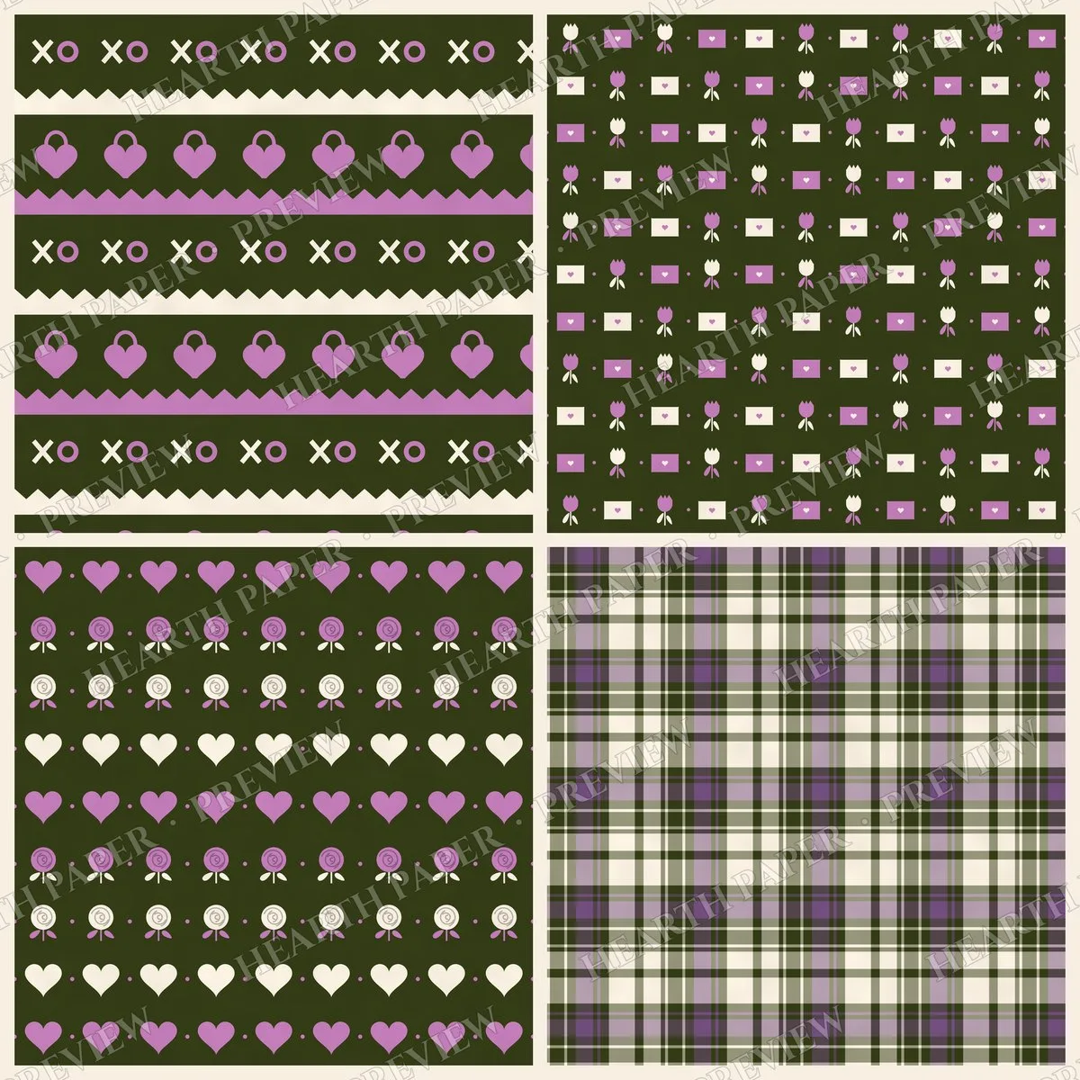 Slate Pink Envelope Digital Paper Pack preview 5