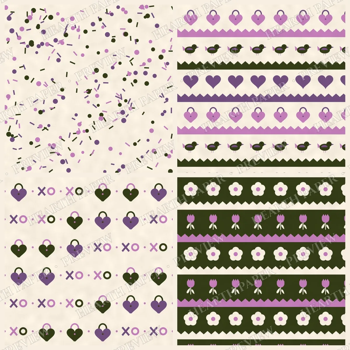 Slate Pink Envelope Digital Paper Pack preview 6