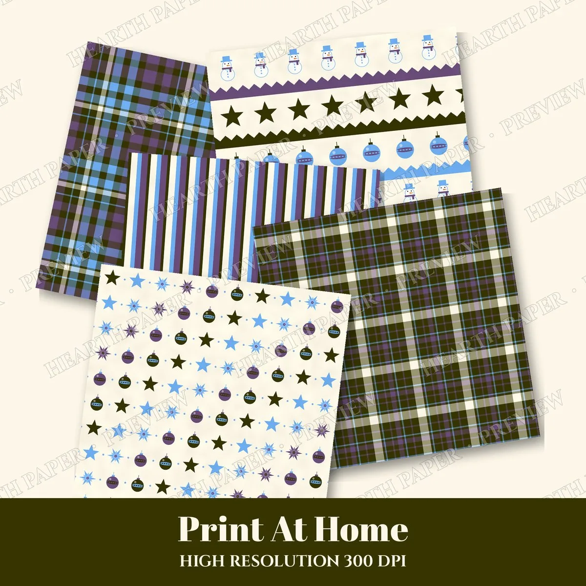 Slate Ribbon Keepsake Digital Paper Pack preview 3