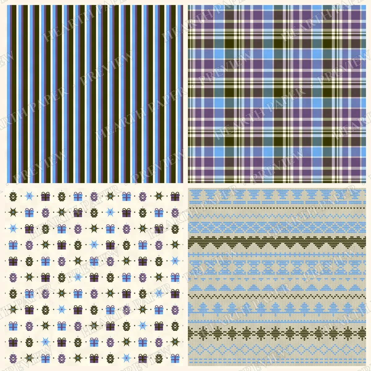 Slate Ribbon Keepsake Digital Paper Pack preview 5