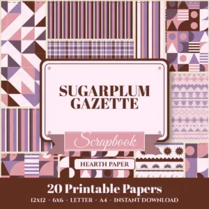 Sugarplum Gazette Digital Paper Pack