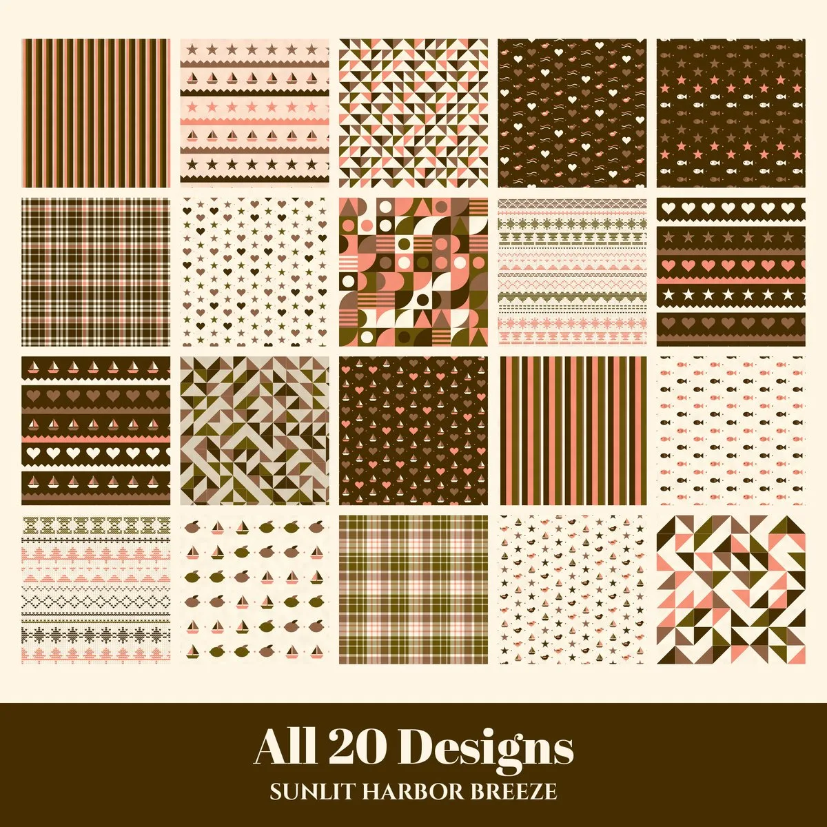 Sunlit Harbor Breeze Digital Paper Pack preview 2