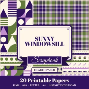 Sunny Windowsill Digital Paper Pack