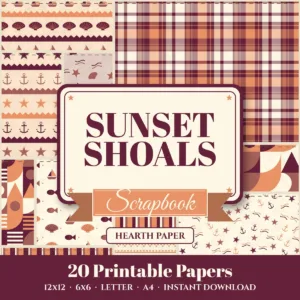 Sunset Shoals Digital Paper Pack cover