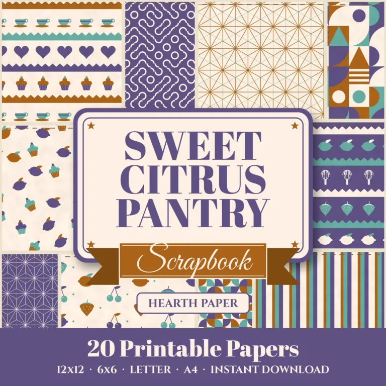 Sweet Citrus Pantry Digital Paper Pack cover