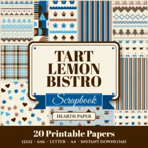 Tart Lemon Bistro Digital Paper Pack cover